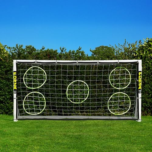FORZA Fotbollsmål - komplett sortiment: Låsning, match, Steel42 & Alu60 fotbollsmål | 9 x målstorlekar | fotbollsnät och målstolpar för trädgård | 100 % väderbeständig (8 x 4 FORZA-mål, låsning)