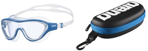 ARENA The One Mask Anti-Fog Schwimmmaske für Erwachsene & Swim Brillenetui, Brillenetui Hardcase, Brillenetui Hartschale, Schwarz