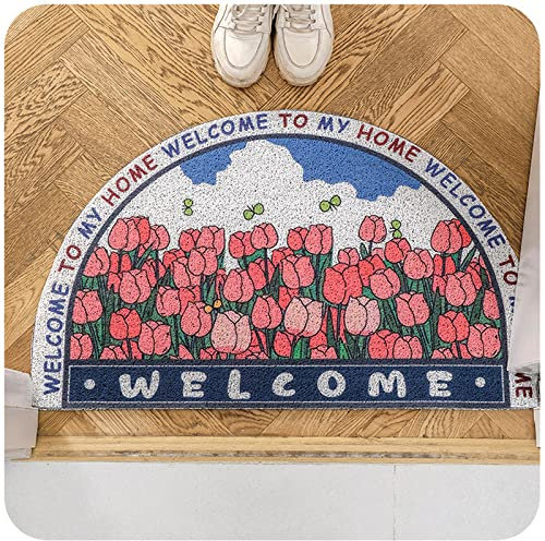 Badezimmerteppich Rosa Rose Blau Badematte Flauschig Mikrofaser Badvorleger rutschfest Duschvorleger Schnelltrocknend Badteppich Waschbar Duschvorleger Verdicken Badematten Badmatte 50x80cm