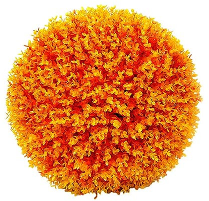EIOLWJIEO Elegantes Bolas Decorativas de imitación de boj para decoración Interior o Exterior, Apariencia Realista, Amplia aplicación de plástico, Naranja 35cm