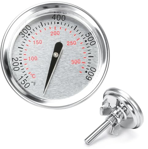 Termometro per griglie per Weber GS4 Spirit I & II 200, Spirit I & II 300 Serie, Q 120/220/300/320, per Weber 57 cm & 67 cm Kettles