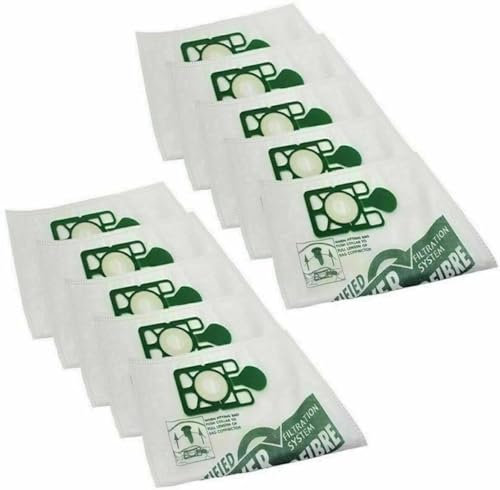 Ecoclean Cloth Hepaflo Type Hoover Dust Bags for Numatic Henry Hetty Vacuum Cleaners (Pack of 10)