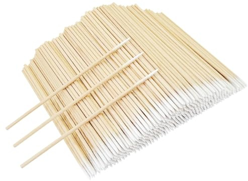 Egaageoi 600 Count 4 Inch Pointed Cotton Swabs for Nail with Wood Sticks