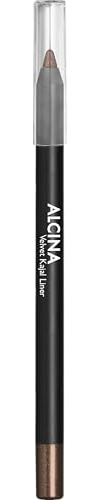 ALCINA Velvet Kajal Liner coffee - Kaffeebrauner Kajal mit Glitzer-Finish - anspitzbar - wasserfest, wischfest - intensive, langanhaltende Farbe mit starker Deckkraft - zarte, präzise Linie - Braun