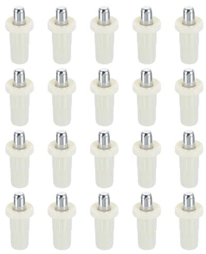 sourcing map 40pcs Shutter Repair Pins, Spring Loaded Plantation Shutter Replacement Repair Pins Metal Plantation Shutter Pins Louvers Staples for Windows, White(1 x 0.46 x 0.31 Inch)