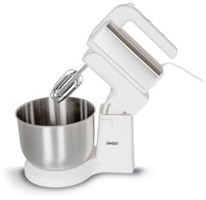Unold 78720 Handmixer mit Rührschüssel Hannah – Kraftvoll, komfortabel und vielseitig, mit 3,5 Litern Fassungsvermögen, 5 Geschwindigkeitsstufen, 500 Watt, Aufschlagen und Rühren