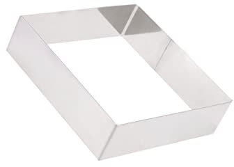 Didiseaon Anello Per Torte Quadrato in Acciaio Resistente Stampo Per Mousse Per Dessert Riutilizzabile Resistente Alle Alte Temperature Argento