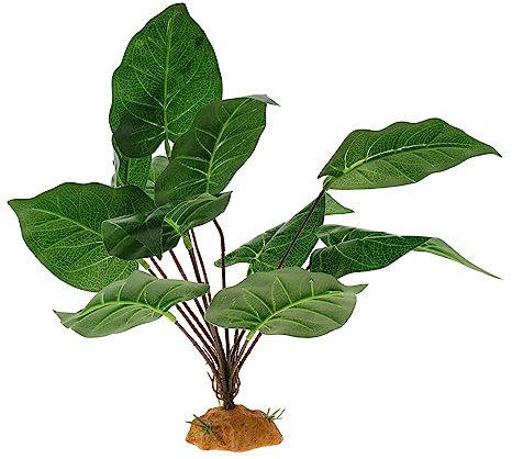 VILLFUL Reptilienbedarf Dekorative Reptilienpflanze Aquariumhöhlendekoration Reptilien Kunstpflanze Reptilienversteckpflanze Aquariumpflanzenornament Künstliches Pflanzenornament