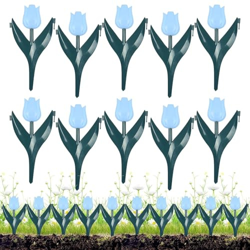 Protección para parterres | 10 piezas Valla decorativa de jardín | Accesorios de jardinería para casa de campo, cementerio patio delantero y trasero