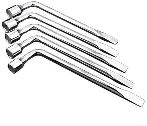 Puupaa Clé à pneu de voiture de type L haute résistance qui gère efficacement 17 écrous de roue de 24 mm avec facilité (22 mm)