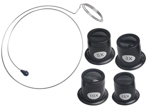 WRITWAA Headband Magnifier Watch Repair Tool with Ergonomic Loupe Glass Steel Wire Strap for Hands Use for Watchmakers Jewelers and Miniature Engraving Professionals Random Color