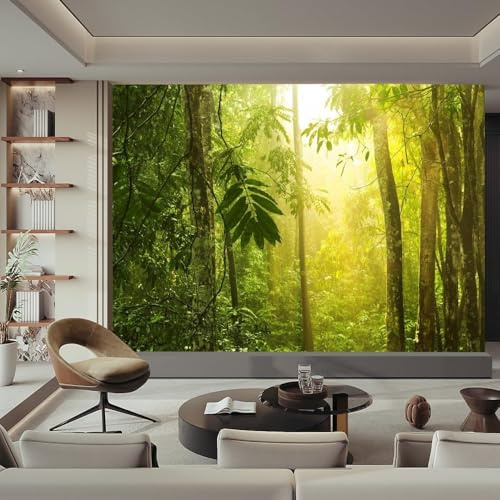 3D Fotomurale Murales Foresta Carta da Parati Panoramica 250x175 cm Paesaggio Naturale Fotomurali Tessuto Non Tessuto Decorazione Parete Poster Camere da Letto Soggiorno Pareti Murale q.4041