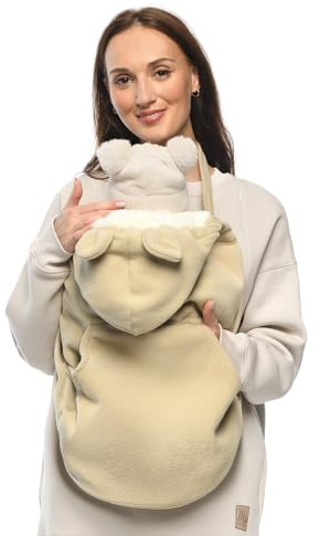 Mija Carry Cover, Universal Cover for Baby Carrier/Slings/Cape 4023 (Beige/White)