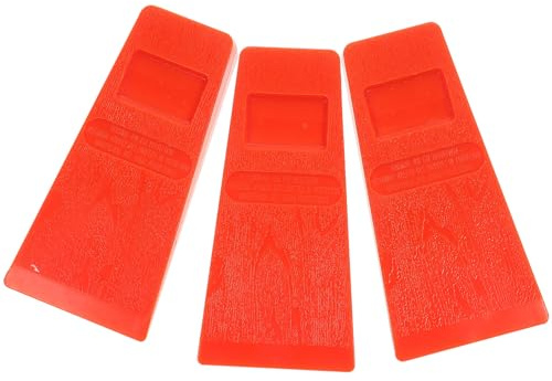 Hemobllo Coins D'abattage pour Bûcheronnage 3 Pcs 12,7 Cm Orange Outils de Coupe du Bois Accessoire Jardinage Résistants et Légers pour Tronçonneuse Patio Jardin