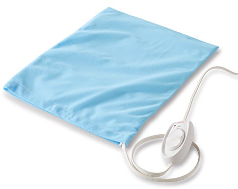 Sunbeam Heating Pad for Pain Relief | Standard Size Ultra Heat, 3 Heat Settings | Light Blue, 12 Inch x 15 Inch