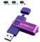 Memoria USB Pendrive 128GB 64GB 32GB Wansenda S100 OTG USB 2.0 para Dispositivos Android, PC/Tableta/Mac (64GB,Morado)