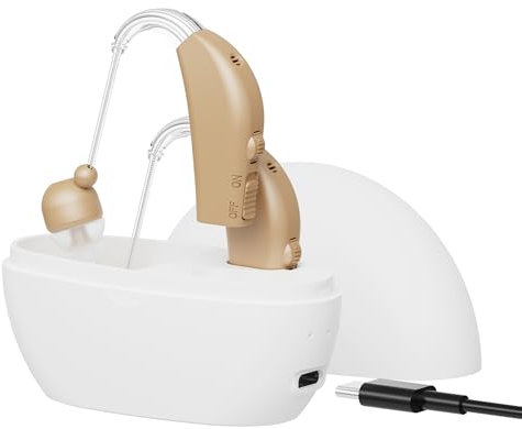 MEDca amplificateurs auditifs rechargeables, modèle numéro ZBD 108, couleur beige