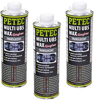 Petec UBS Wax Unterbodenschutz auf Wachsbasis 3 Liter Saugdose transparent