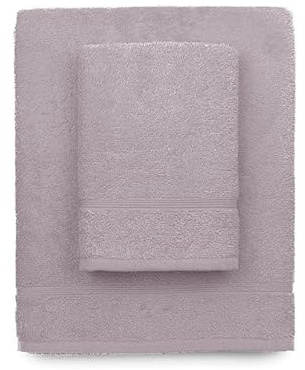 zer0bed, Asciugamani Bagno Lilla, Set 2 Asciugamani Bagno, Asciugamano Viso, Asciugamano Bidet, Tinta Unita, Lilla, 100% cotone, Set 2 pezzi