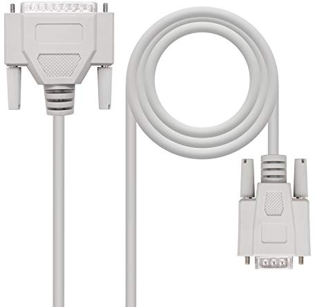 Monkey Ladder Câble null modem série, DB9 vers DB25 mâle, 1,8 m, permet la connexion entre ordinateurs et périphériques série pour le transfert de données.