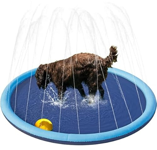 Yaheetech Piscine Chien Pliable 150 x 8,5cm Piscine d'arrosage Pliable