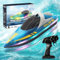 Zhwidnerso Ferngesteuertes Boot mit LED-Licht, 2,4-GHz Rennboote, Nie-Kentern Boot Ferngesteuert, 9.3MPH Speedboot Motorboot für Kinder ab 8 Spielzeug, Seen, Pools, Erwachsene