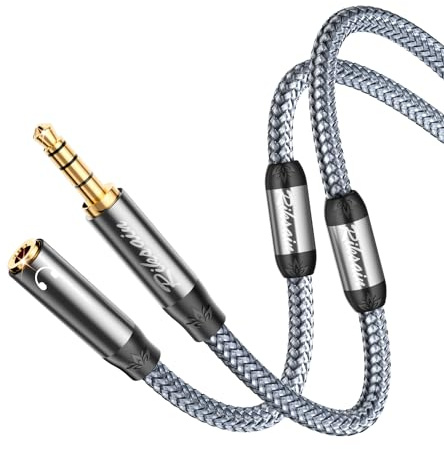 Headphone Extension Cable 4FT,3.5mm TRRS Male to Female Audio Extension Cord with Magnetic Ring Supports,Hi-Fi Sound Audio Stereo Jack AUX Extension Cable for TV,Laptop,Phone,PS4,Xbox and More
