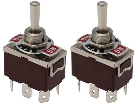 Create idea 2pcs 6 Pin 3 Posizioni Doppio Reset Interruttore A Levetta A Bilanciere Interruttore A Levetta A Bilanciere Istantaneo Interruttore ON/OFF/ON Per Elettrico CA 250V15A