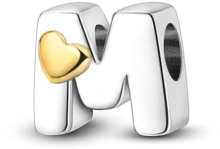 QIKAOLA S925 plata esterlina Letter Abalorios iniciales A-Z Charms para pulseras Pandora