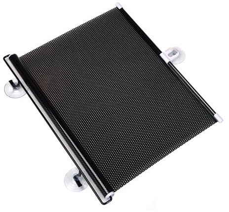 jiajulashou123 Verdunklungsrollo Mit Saugnäpfen Schwarz Sonnenschutz-Rollos für Fenster Temporäre Jalousien Ohne Bohren Fensterrollo Rollo Sichtschutz Einziehbarer für Büro (40x60cm)