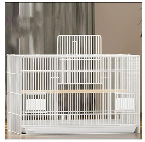 Aimeryup Villa Bird Cage Ornamental Metal Pet Bird Flat Top Large Space with Removable Tray Garden Hotel Balcony(Size:60X42X40CM,Color:A)