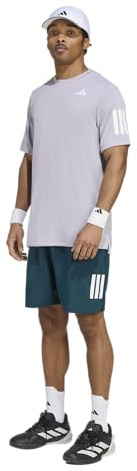 Adidas Homme Club Tennis Climacool 3-Stripes Shorts, Aurora Ivy, XL 7 inch