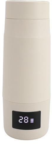 Hervidor Eléctrico De Viaje, Calentador De Leche Portátil Inalámbrico De Acero Inoxidable De 300ml Con Control De Temperatura De 37 a 50℃ Pequeño Hervidor De Agua Caliente