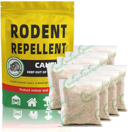 Rodent Repellent, Mice Repellent Pouches, Peppermint Deterrent for Mice/Rats/Mouse/Rodents, Rat Deterrent Indoor, Mouse Repellents Outdoor, Keep Mice Away from House, Better Than Ultrasonic, 8P