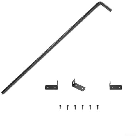 1 barre de porte robuste, adaptée pour les clôtures en métal pour porte sécurisée, pour portails en bois PVC (45,7 cm)
