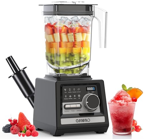 OMMO Blender, Peak1800W Blender for Smoothies, 68oz BPA-Free Smoothie Blenders for Kitchen with 9 Speed Control&Built-in Timer, Dishwasher Safe for Ice Crush, Smoothies, Frozen Drinks and Fruits