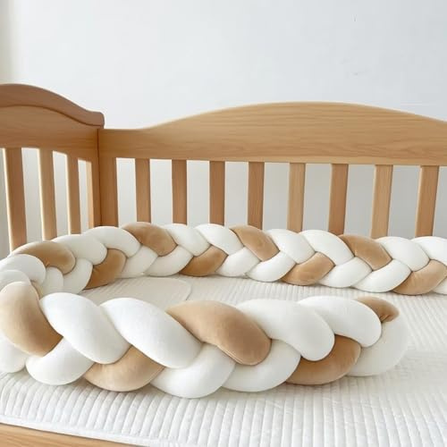 PTKG Treccia Paracolpi Lettino Paracolpi Lettino Neonato Cuscino Nodo Paracolpi Letto Paracolpis Sponda Sponde Anticaduta Cuscino Protezione Morbido,G8,150CM