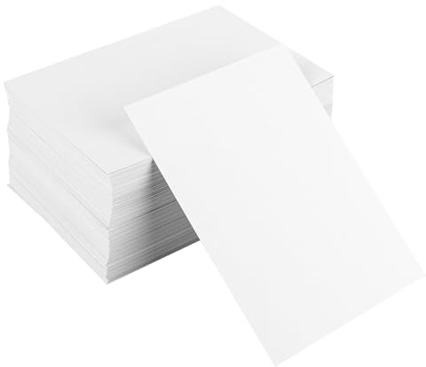 Carte Vierge A6 200 Pièces Flash Cards Feuille Cartonnée Blanche 14,8 * 10,5 cm Cartes Postales Vides Carte de Remerciement pour Cadeaux Graffiti Carte de Vœux