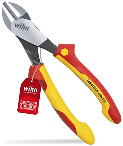 Wiha VDE Kraftseitenschneider Industrial electric mit DynamicJoint® 160 mm I VDE-Seitenschneider mit ein- und ausschaltbarer Öffnungsfeder (41330)