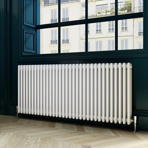 ELEGANT Radiator Traditional Column 600 x 1505 mm Horizontal Designer Radiator Central Heating with White Triple Column