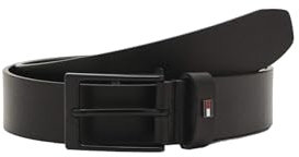 Tommy Hilfiger LAYTON NEW LEATHER 3.5 Fester Gürtel Herren, Schwarz (Black), 90