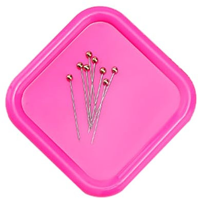 Kiuiom Magnetische Nähen Nadelkissen,Magnet Nadelkissen,Magnetic Pin Cushion,Magnetische Aufbewahrungsbox Nadelkissen,Magnetic Sewing Needle Cushion,Quadratische Nadel Nähstifthalter,Rosa