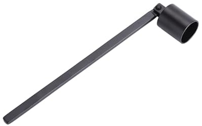 Candle Snuffer, Stainless Steel Black Candle Extinguisher with Long Handle, Straight Tube Candlesnuffers Extinguish Candle Wicks for Tea Light Candles 7.5Inch Straight Tube (Black)