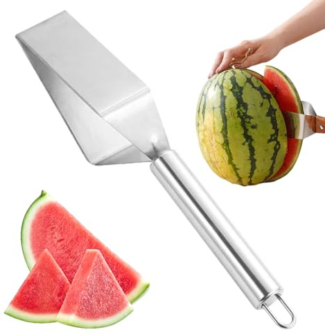 Cortador Y Rebanador De Sandía | Triángulo De Acero Inoxidable Para Cortar Frutas | Utensilio De Cocina Multiusos Para Picnic, Camping, Hogar, Playa, BBQ Al Aire Libre Y Uso Comercial