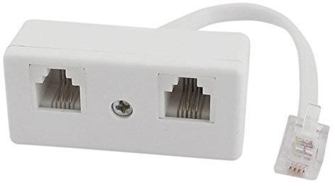 Knoruley 6P4C RJ11-Stecker Auf Dual-Buchse-Adapter FÜR Telefonleitungsteiler
