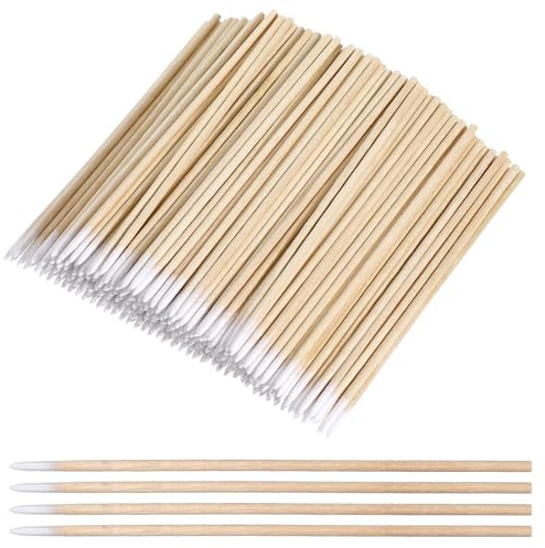 800 bastoncillos de algodón microblading con punta de precisión, bastoncillos de algodón de madera, pequeños y finos, para cejas, belleza, pintalabios, pestañas, maquillaje, accesorios para uñas, 10