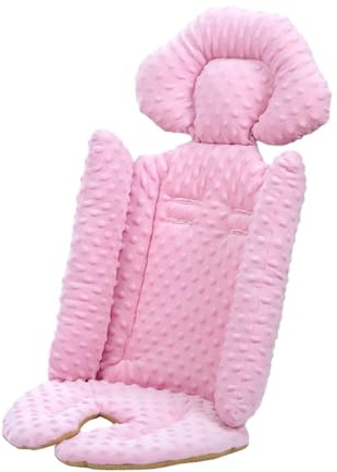 Guangcailun Materasso per passeggino, cuscino per carrozzina, morbido e traspirante, comfort per passeggino universale. Imbottitura universale traspirante per, Rosa, 41x84cm