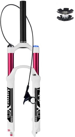 FKXSXAZ 26/27,5/29 tum upphängningsgafflar 140 mm resor, studsjustering 1-1/8 tum rak/avsmalnande rör QR 9 mm manual/fjärrkontroll låsning mountainbike fram