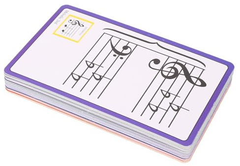 Aumotop 50 St Musikblixtkort Färgkodade Dubbelsidigt för Musikinlärning Kul och Utbildning för Barn och Vuxna Konstpapper