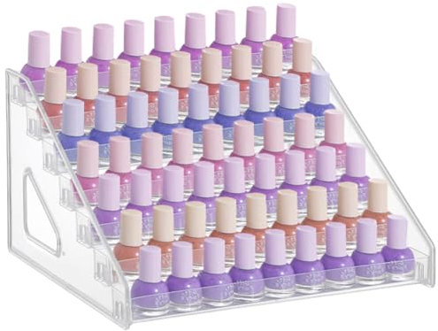 RANJIMA 7 Schichten Nagellack Aufbewahrung, Transparent Acryl Nagellackregal Nail Polish Organizer Halter bis 84 Standard Flaschen, Öle Nagellack Display Ständer für Kosmetik, Schminktisch, Tisch